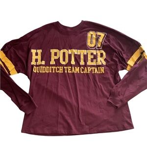 Harry Potter quidditch team captain gryffindor long sleeve jersey